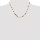 14k 1.8mm Lightweight Flat Bismark Chain