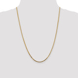14k 1.8mm Lightweight Bismark Flat Chain