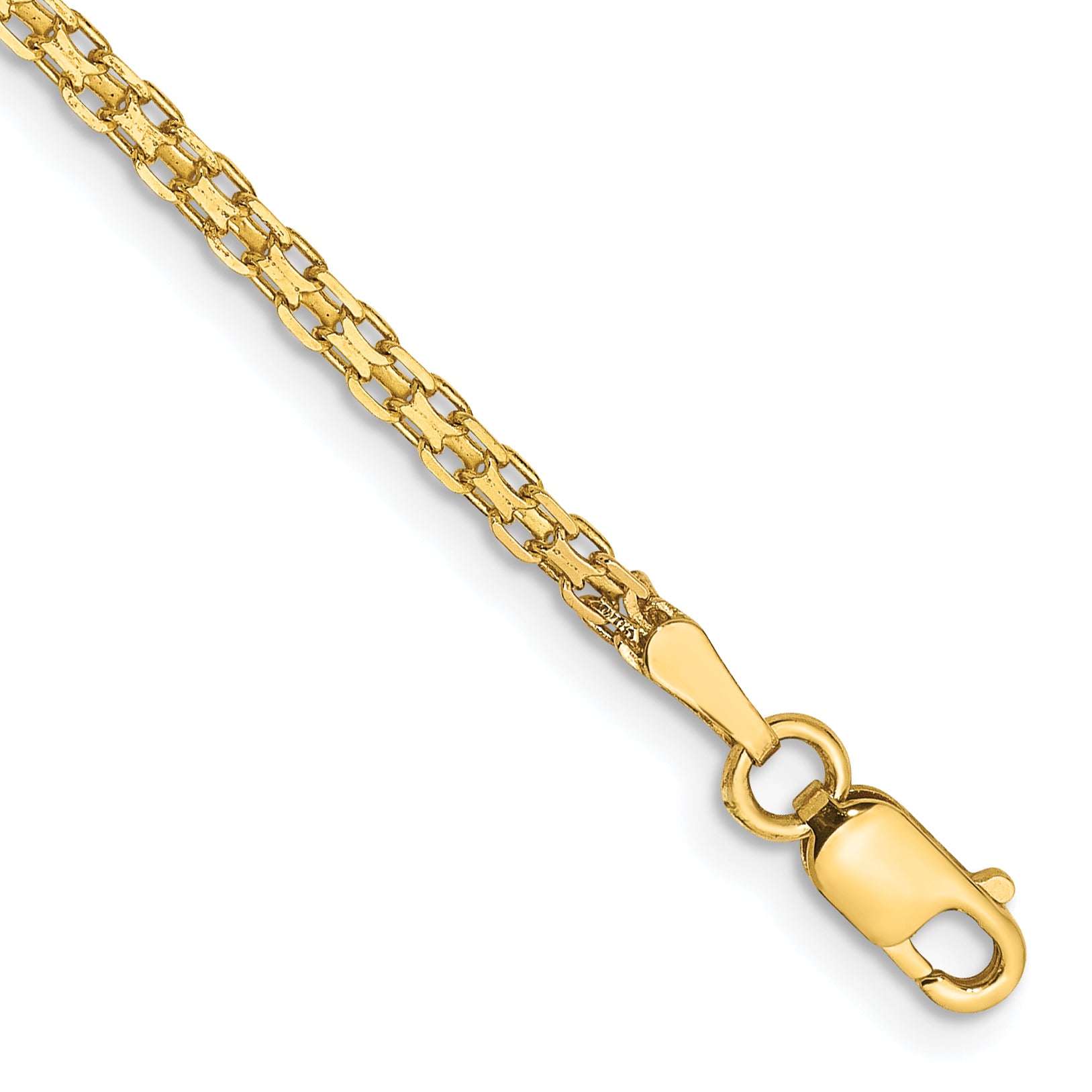 14k 1.8mm Lightweight Flat Bismark Chain