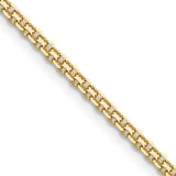 14k 2.2mm Lightweight Flat Bismark Chain