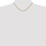 14k 2.2mm Lightweight Flat Bismark Chain