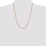 14k 2.2mm Lightweight Flat Bismark Chain