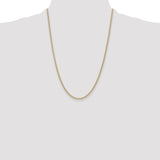 14k 2.2mm Lightweight Flat Bismark Chain