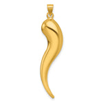 14k Polished Hollow Italian Horn Pendant
