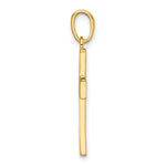 14K Polished Cut-Out Cross Charm