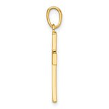 14K Polished Cut-Out Cross Charm