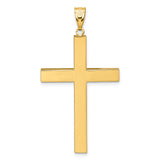 14k Polished Hollow Cross Pendant