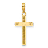14K Polished Large Cross Charm