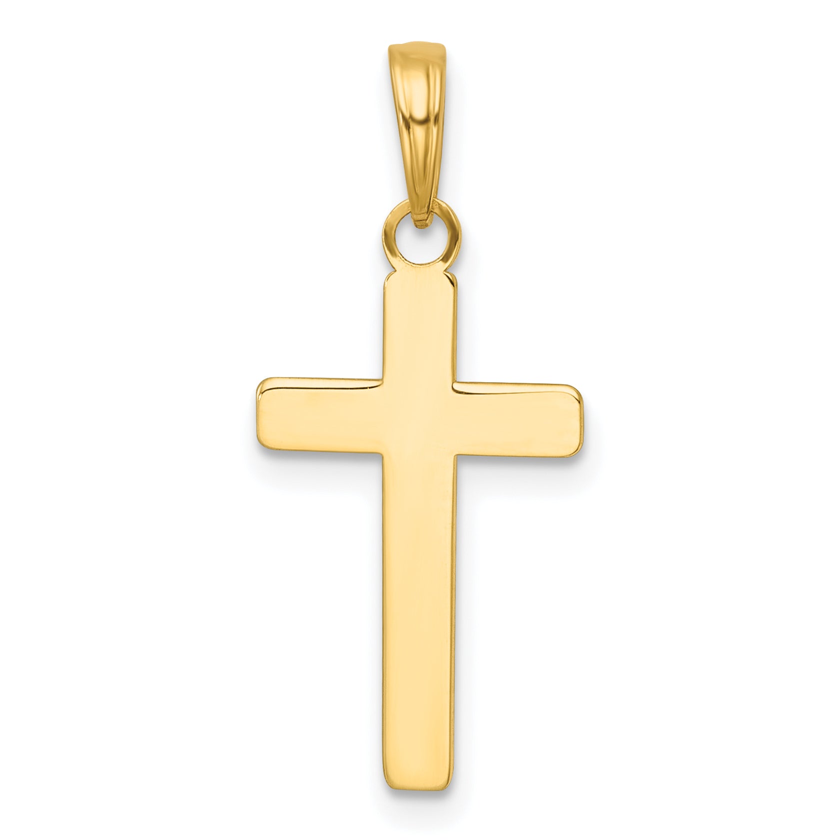 14K Polished Large Cross Charm