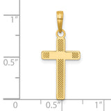 14K Polished Large Cross Charm