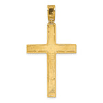 14k Polished Diamond-cut Fancy Cross Pendant