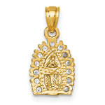 14k Polished CZ Our Lady of Guadalupe Pendant