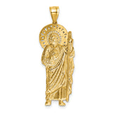 14k Polished CZ St. Jude Pendant