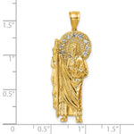 14k Polished CZ St. Jude Pendant