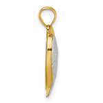 14k w/RH Polished / Dia-cut Heart With Wing   Watch Over Me   Pendant
