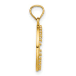 14k Polished CZ Star of David Pendant