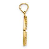 14k Polished CZ Star of David Pendant