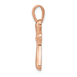 14k Rose Gold Freeform Cross Pendant
