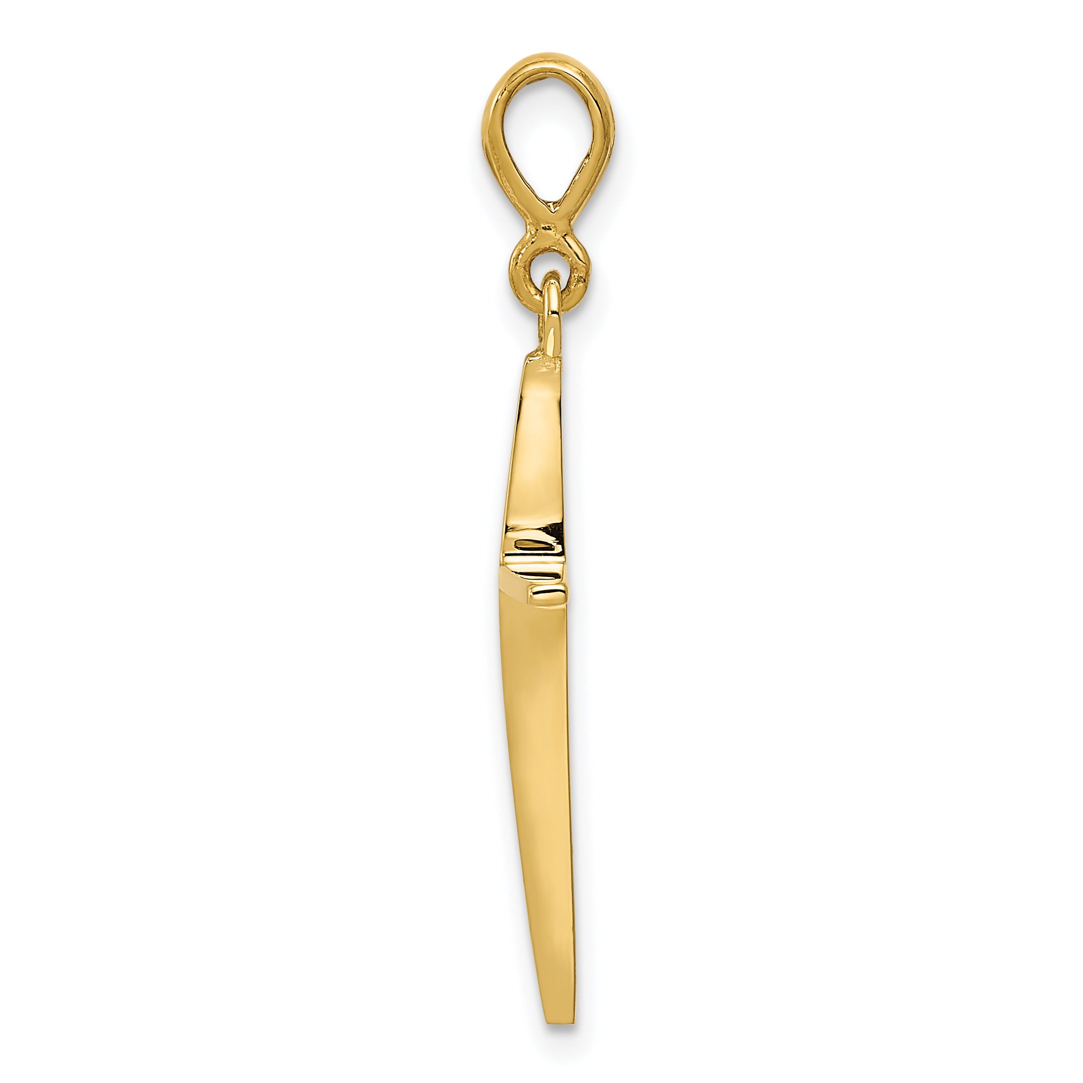 14k Polished Cross Pendant
