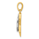 14k Two-tone Star of David Pendant