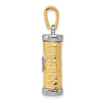 14K Two-Tone 3D Mezuzah Pendant
