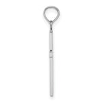 14k White Gold Polished Cross Pendant