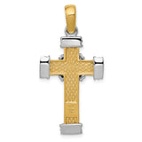 14k Two-tone Latin Cross Pendant