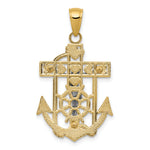 14k Two-tone Mariners Crucifix Pendant