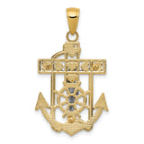 14k Two-tone Mariners Crucifix Pendant