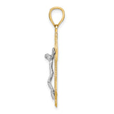 14k Two-tone Mariners Crucifix Pendant
