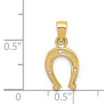 14K Horseshoe Pendant