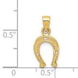 14K Horseshoe Pendant
