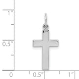 14k White Gold Cross Pendant