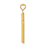 14k 3-D Polished Hollow Cross Pendant