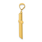 14k 3-D Polished Hollow Cross Pendant
