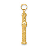 14k Reversible Diamond-cut Cross Pendant