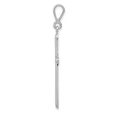 14k White Gold Cross Pendant