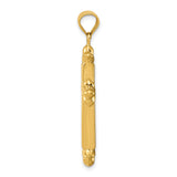 14k Reversible Diamond-cut Cross Pendant