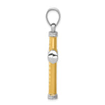 14K Two-Tone and Rhodium Reversible Cross