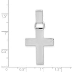 14k White Gold Modern Cross Pendant