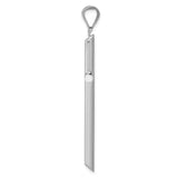 14k White Gold Polished Hollow Cross Pendant