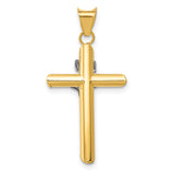 14K Two-Tone w/Rhodium Inri Crucifix Pendant