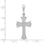 14k White Gold Cross Pendant