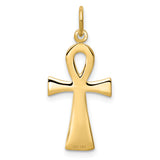 14k Ankh Cross Charm