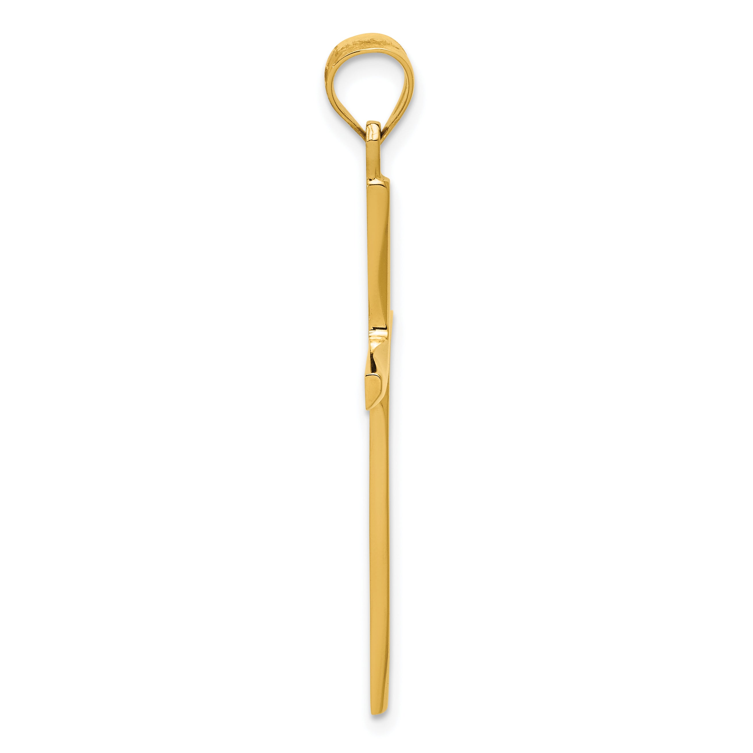 14k Polished Cross Pendant