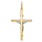 14k Two-tone Crucifix Pendant