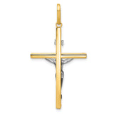 14k Two-tone Crucifix Pendant