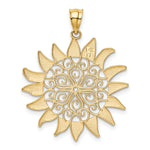 14k Filigree Sun Pendant