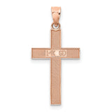 14K Rose Gold Cross Pendant