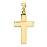 14k Hollow Cross Pendant